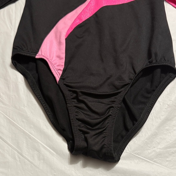 Danskin Black and Pink Leotard girls 7/8 - Picture 3 of 8